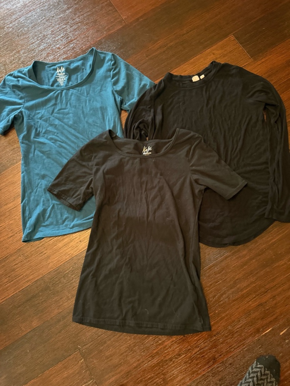 GAP and Kalon Short Sleeve Tees - Black and Teal Mix (3-Pack)